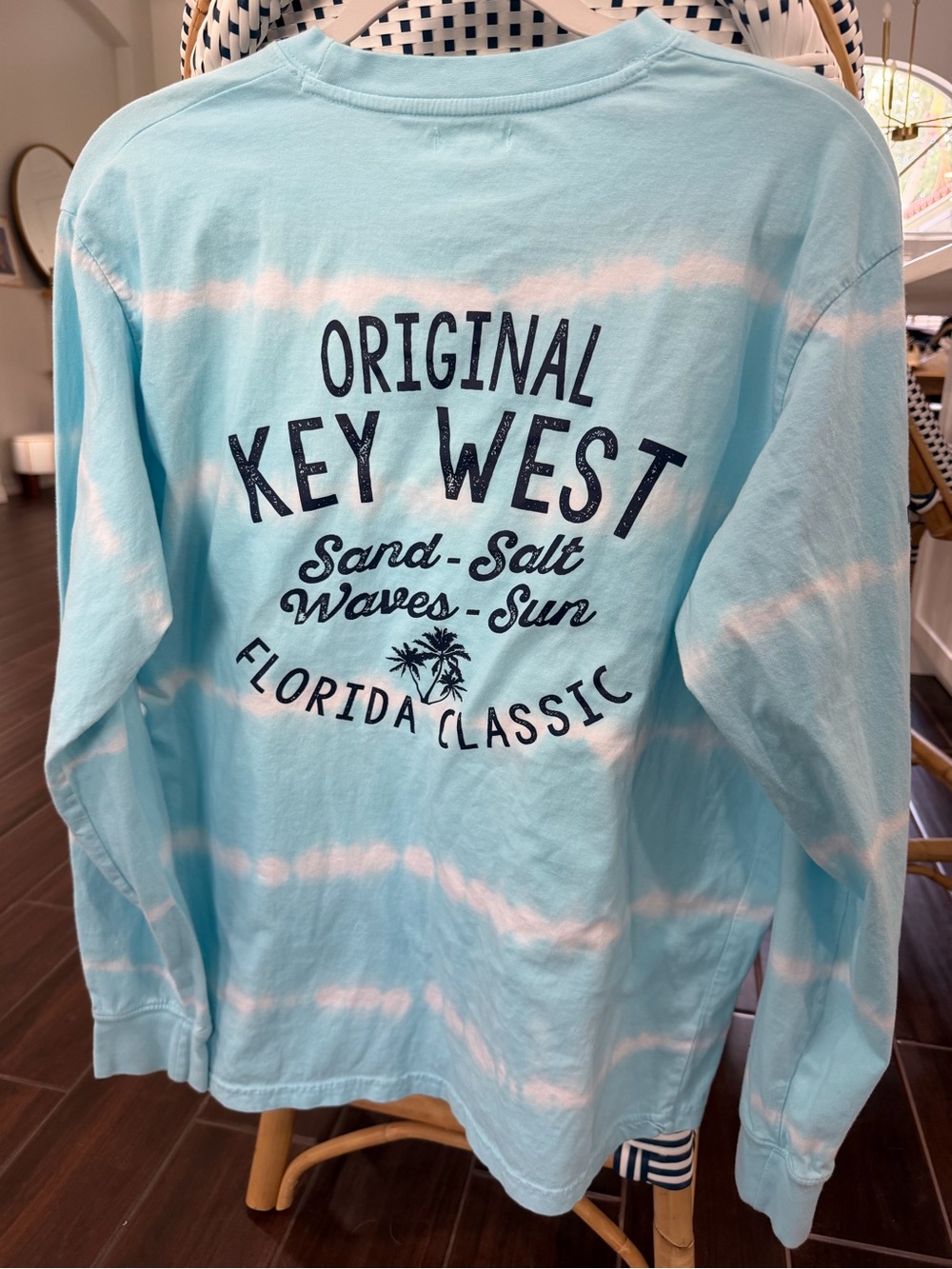 Key West Florida Classic Tie Dye Long Sleeve Shirt Men's Large 100% Cotton